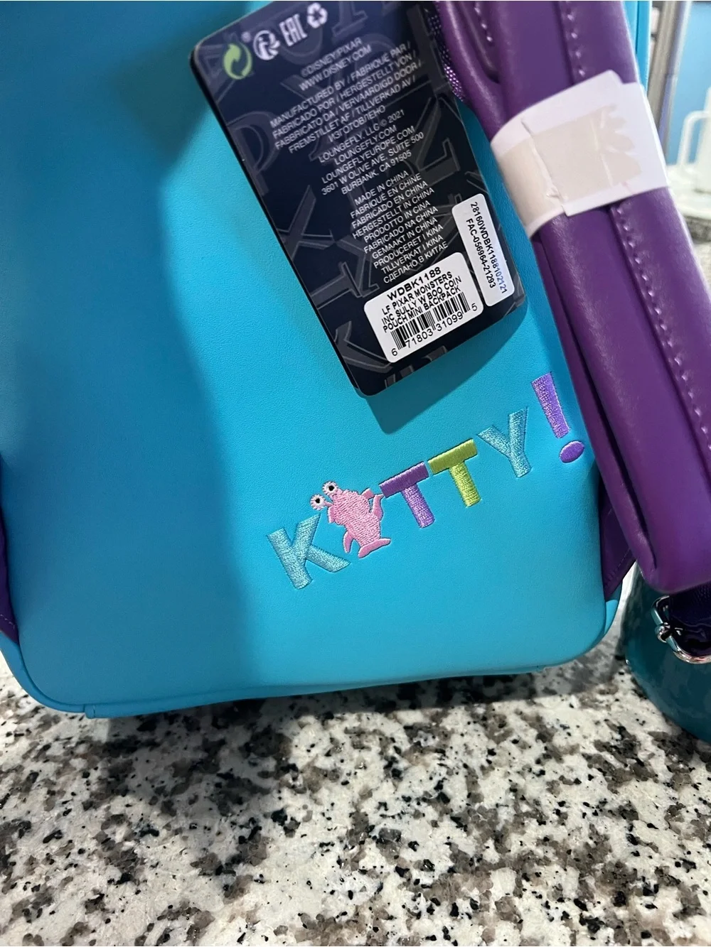 NWT RARE Sully Monsters Inc Loungefly With Matching Ears And Rae Dunn Mug Set